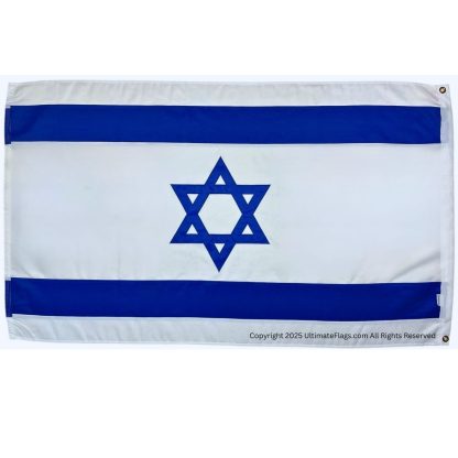 israel flag double nylon embroidered sewn flags 3 x 5 ft.