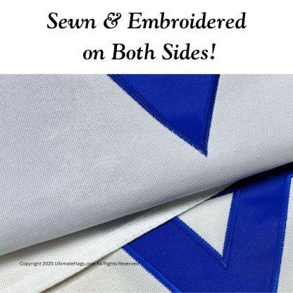 israel flag double nylon embroidered sewn flags 3 x 5 ft.