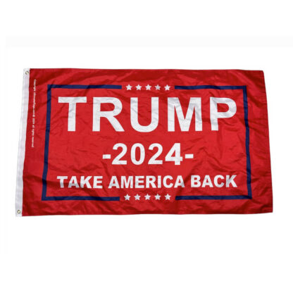 trump 2024 take america back flag red 3 x 5 ft outdoor standard or double sided