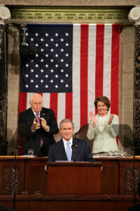 Flag on Speaker Platform