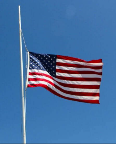 half staff usa flag