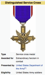 Distinguished Service Cross Award for US Army