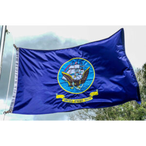 US Navy Flag sewn and embroidered double sided