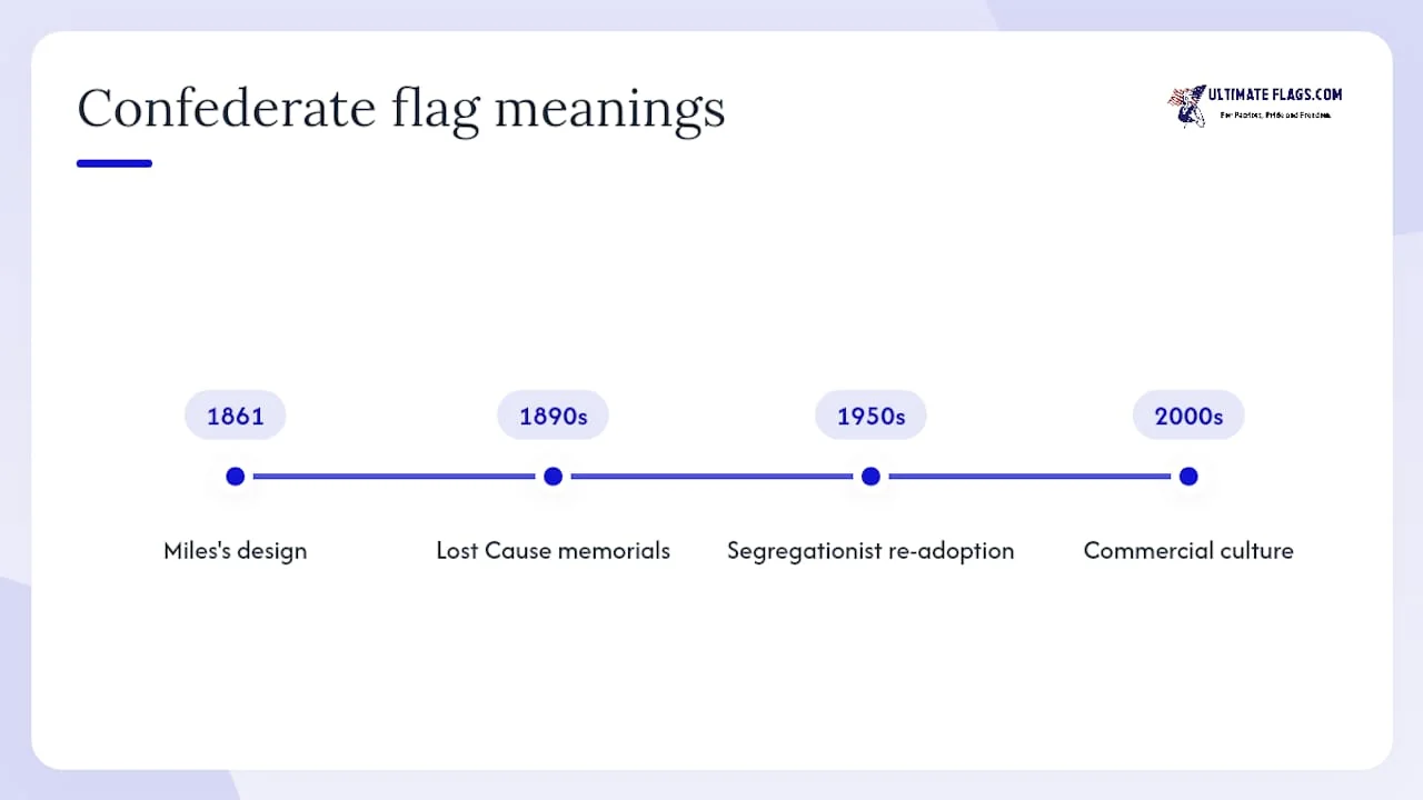Timeline of Confederate flag meaning changes