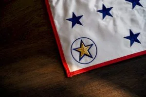 Service star banner detail with gold star