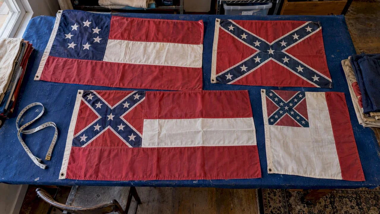 Southern heritage flags laid out for comparison
