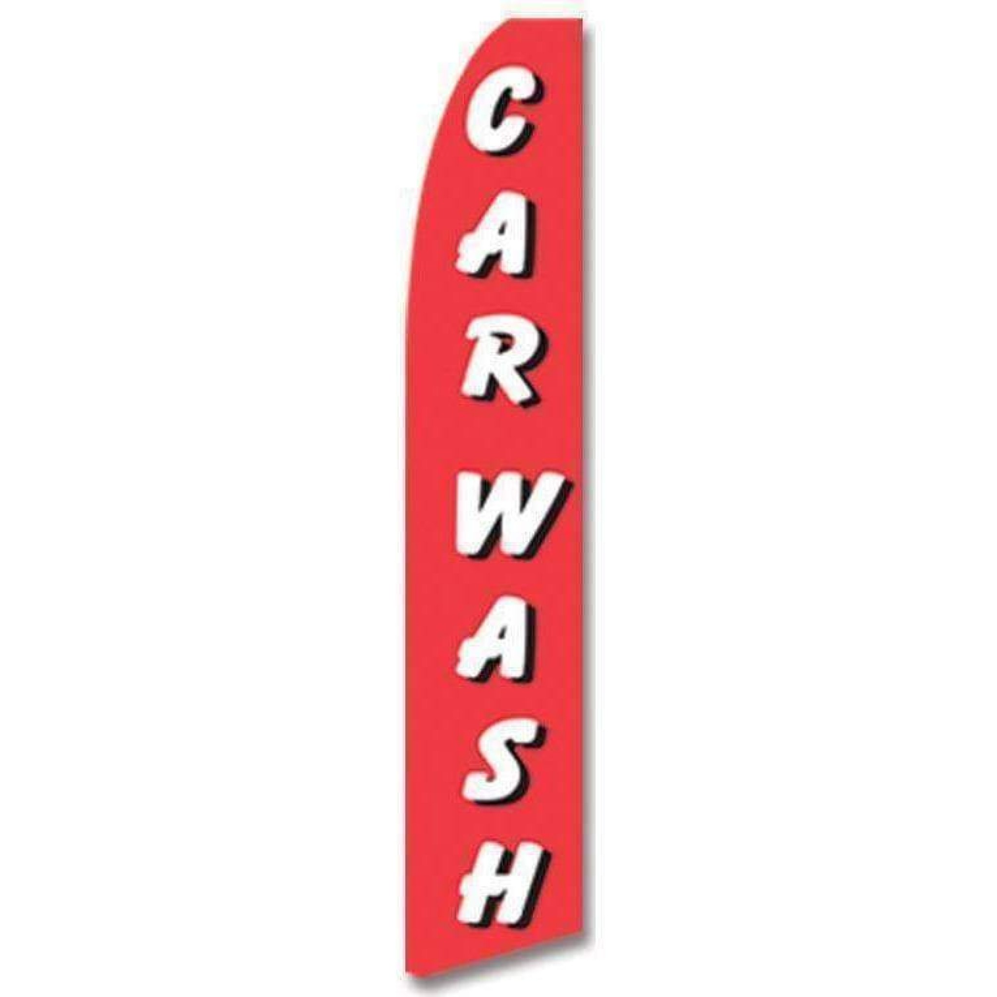 Red Car Wash Advertising Flag (Flag Only)