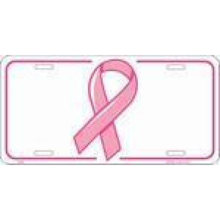 Breast Cancer Awareness Ribbon License Plate