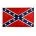 Close-up of embroidered white star and silver trim on the Confederate battle flag