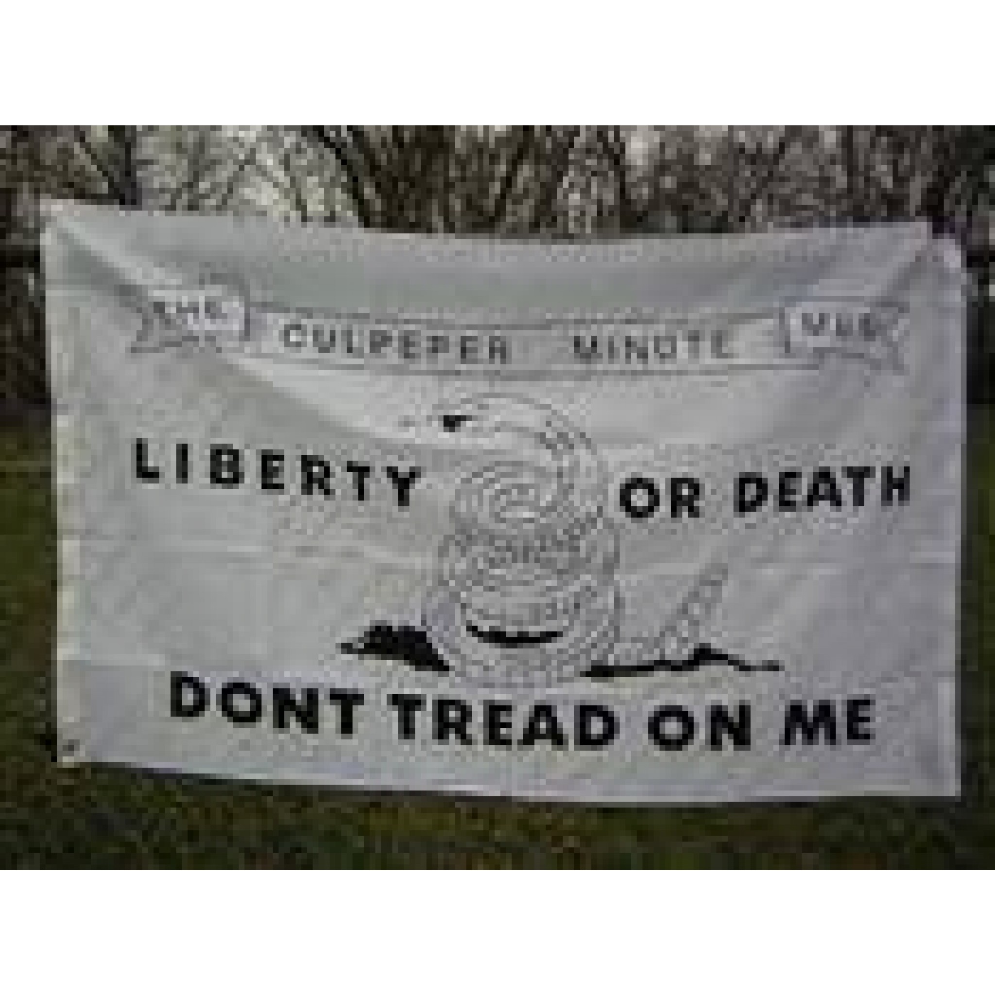 Don't Tread On Me White Culpeper Minute Men Nylon Printed Flag 3 x 5 ft.