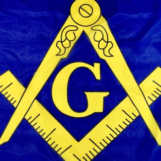 Masonic Flag Yellow Logo Blue Field 3 X 5 ft. Standard