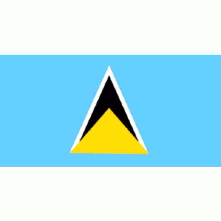 St. Lucia Flag 4x6 inch on stick