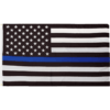 USA Thin Blue Line Flag - Sewn & Embroidered Nylon Flag 3 x 5 ft