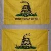 Gadsden Flag Don't Tread On Me Flags Double Sided Double-Embroidered Outdoor Nylon Sewn Flags 3 x 5 ft.