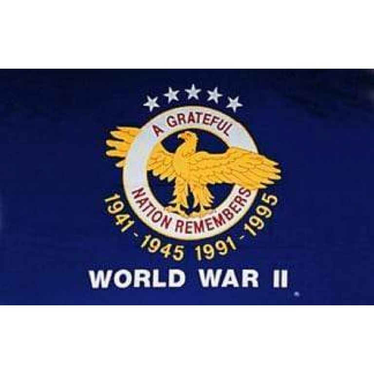 World War II Commemorative Flag 3 X 5 ft. Standard Ultimate Flags