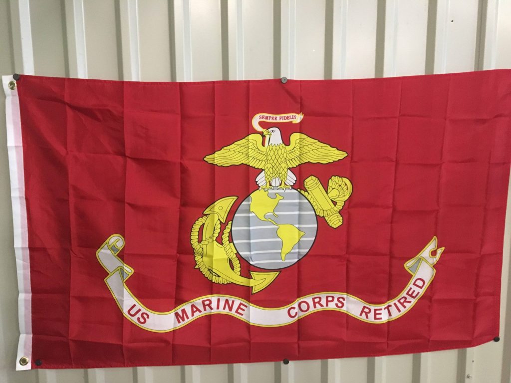 USMC Retired Flag Marine Corps Retired Flags for Sale 3 X 5 ft.