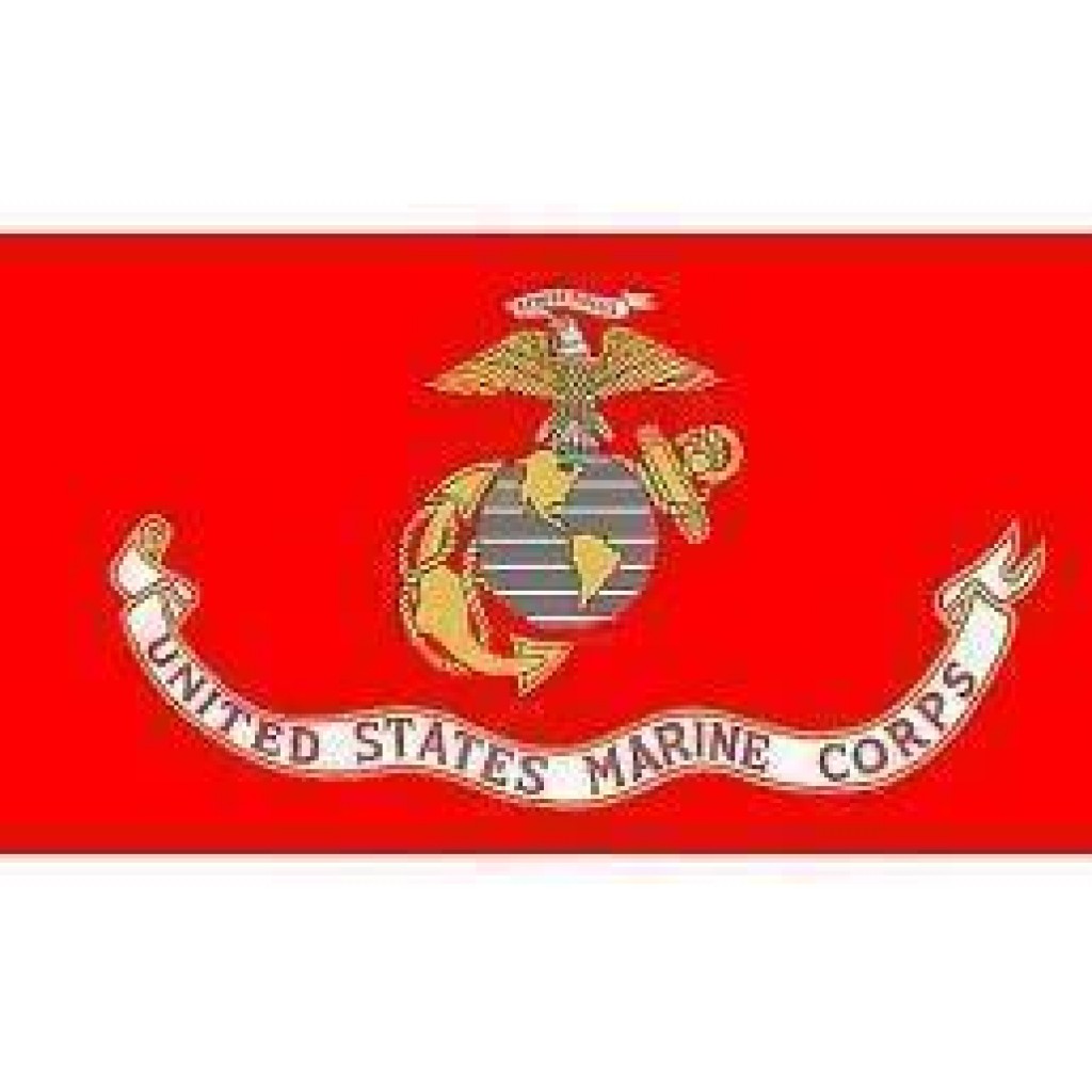 USMC Flag Marines Flags 12 x 18 inch w Sleeve Knitted Nylon