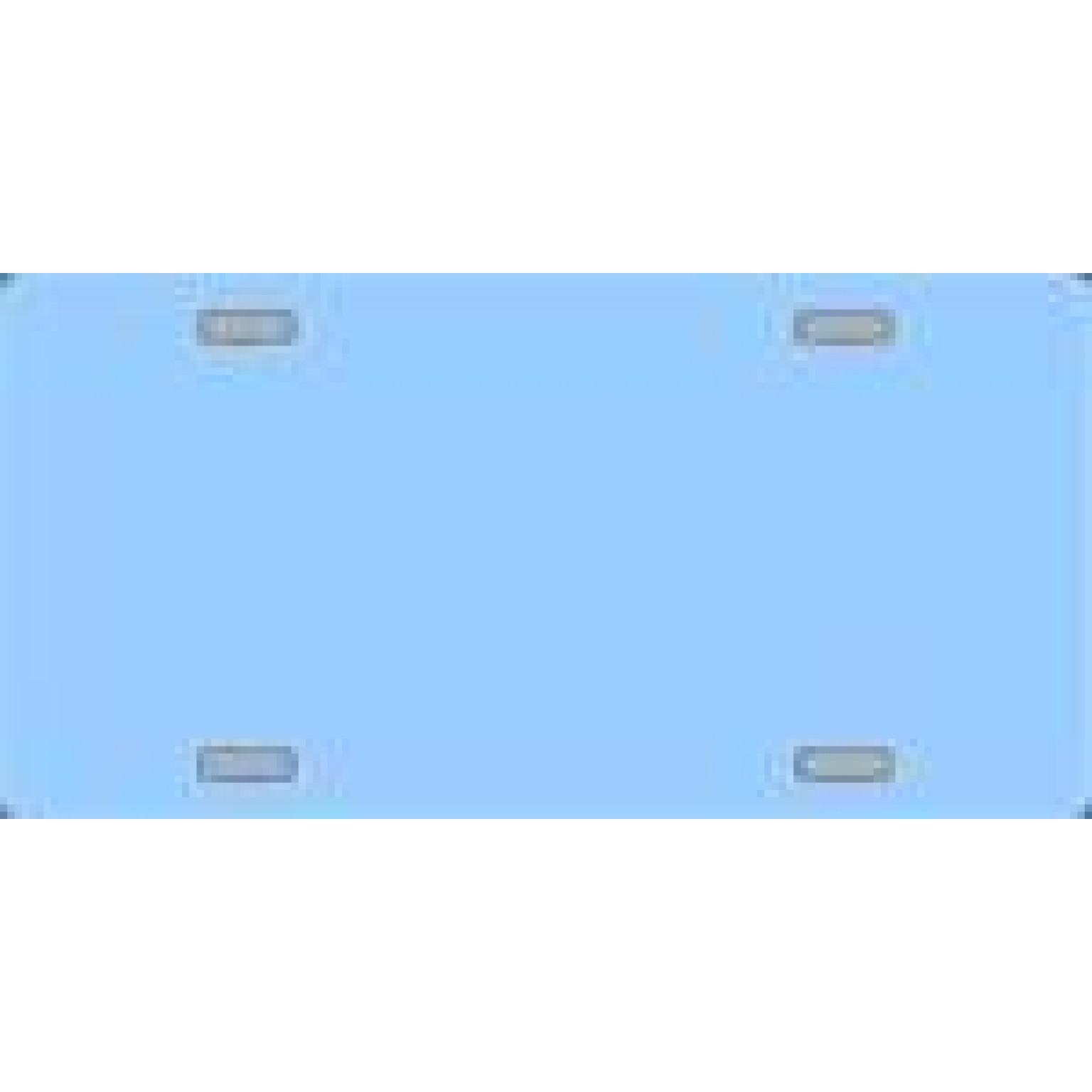 Baby Blue Solid Blank License Plate