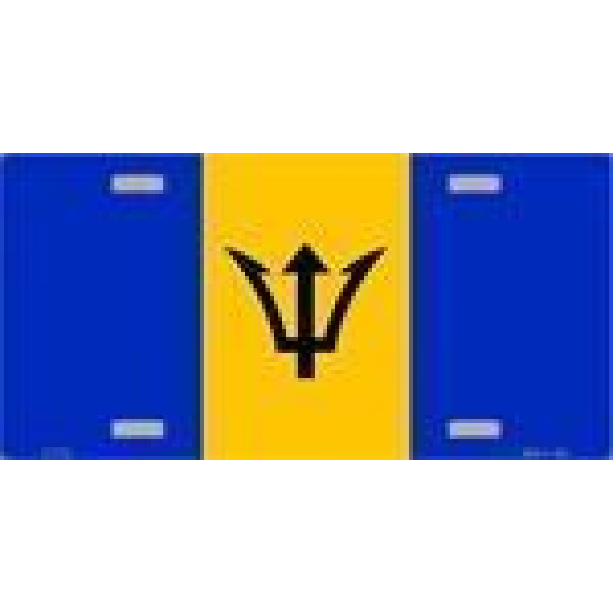 Barbados Flag License Plate