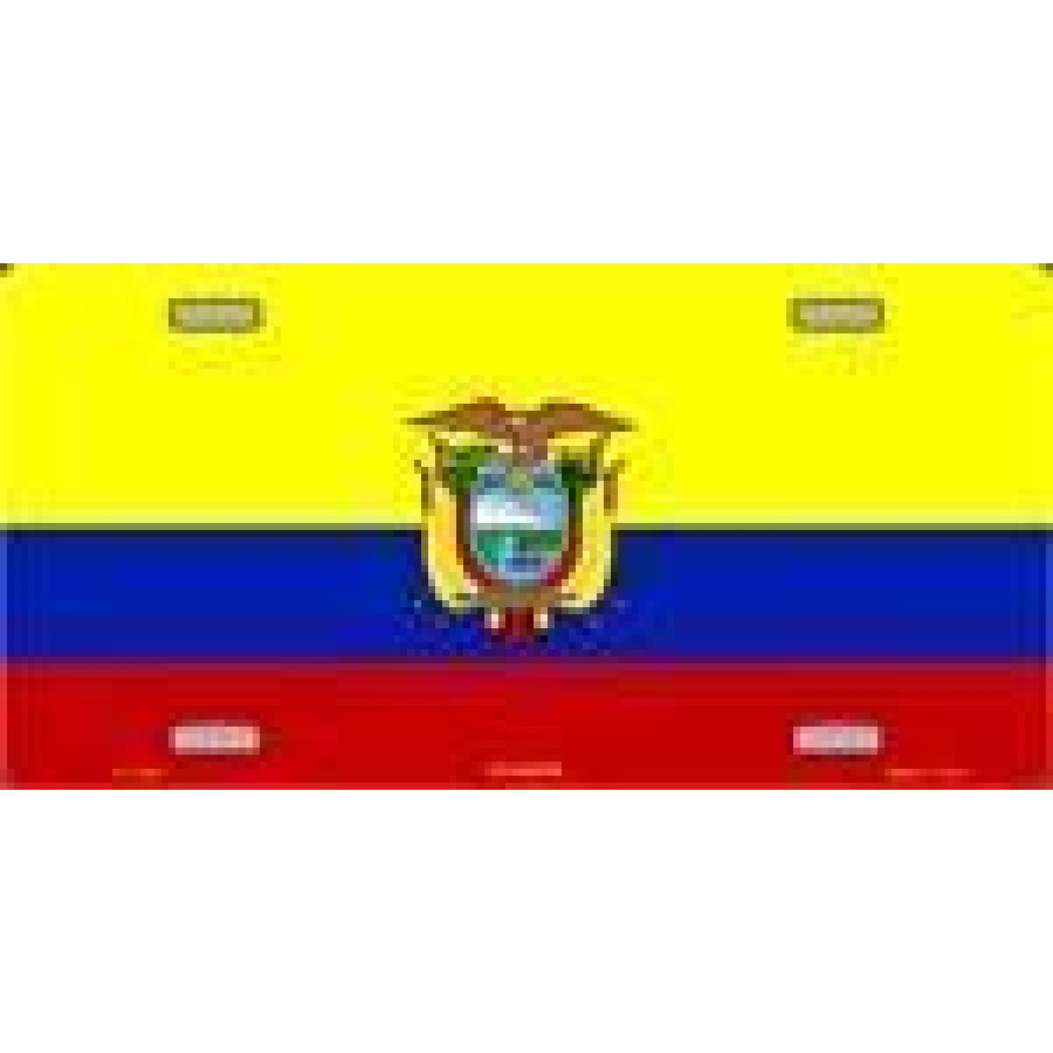 Ecuador Flag License Plate Blank