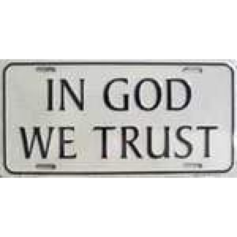 In God We Trust License Plate