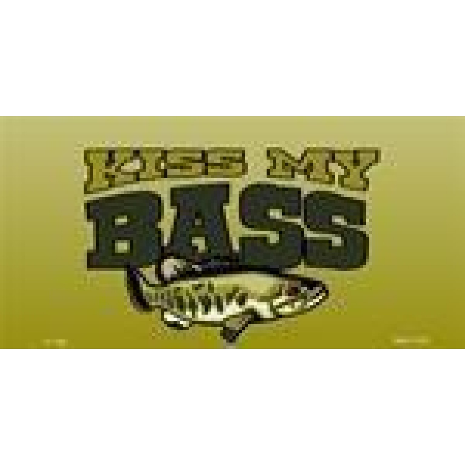 Kiss My Bass Fishing License Plate