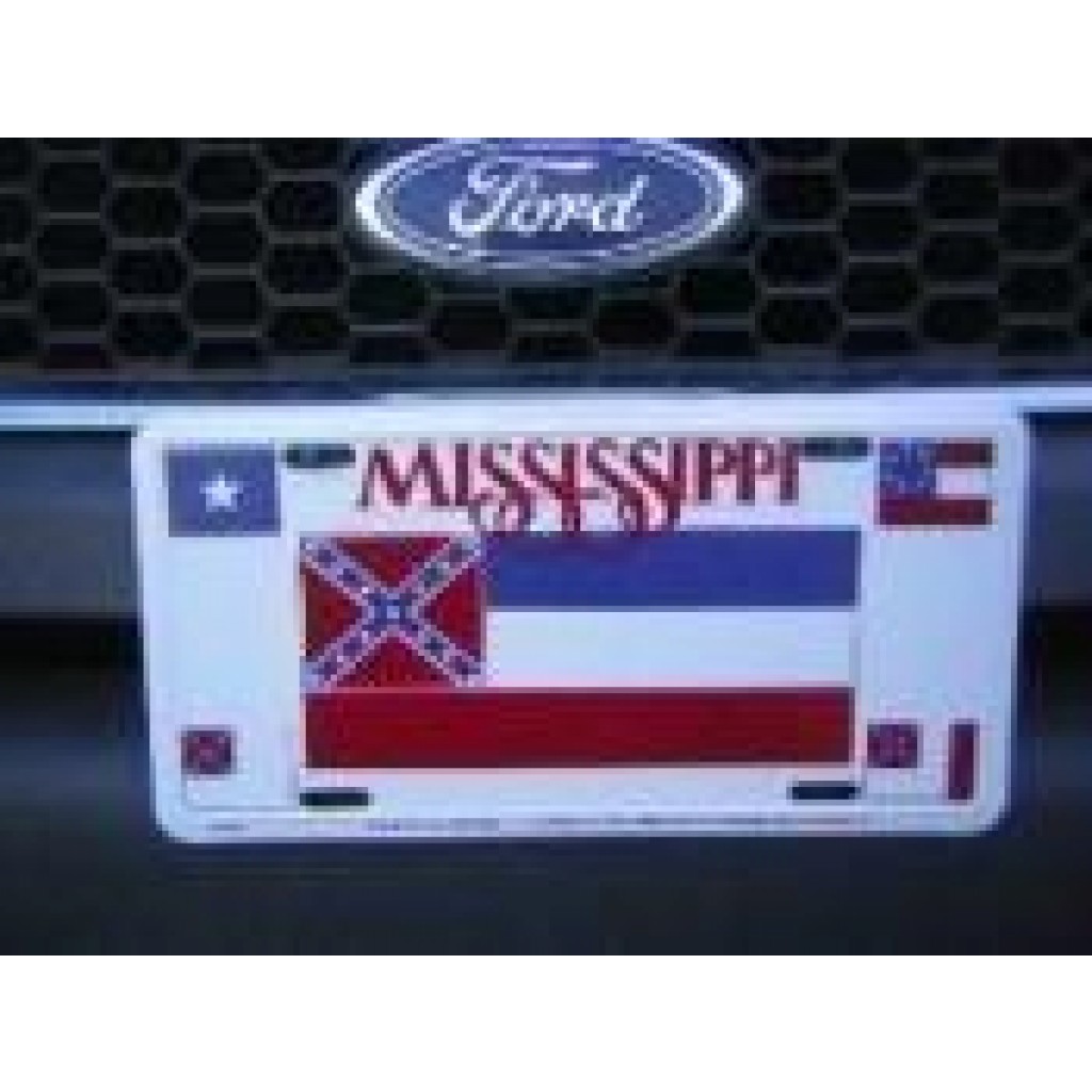 Mississippi 4 Flags CSA License Plate