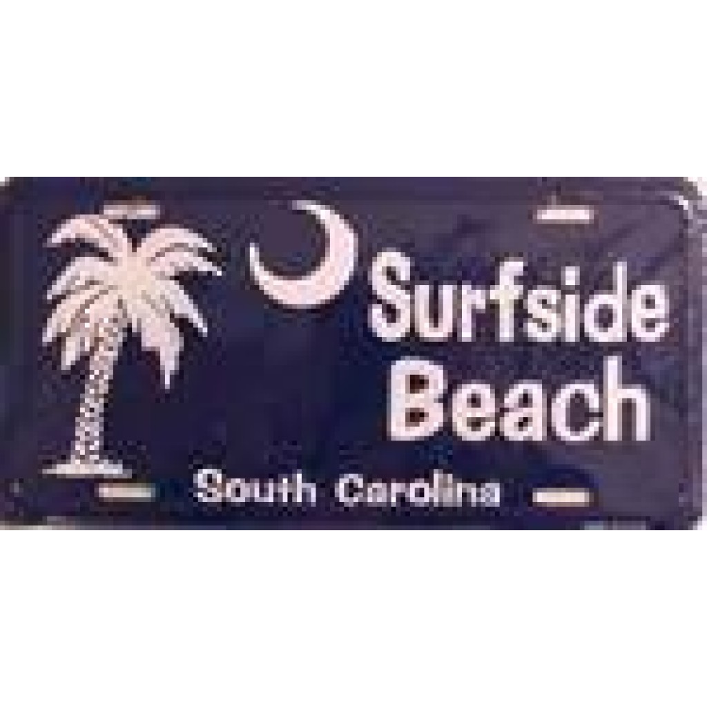 Surf Side Beach License Plate