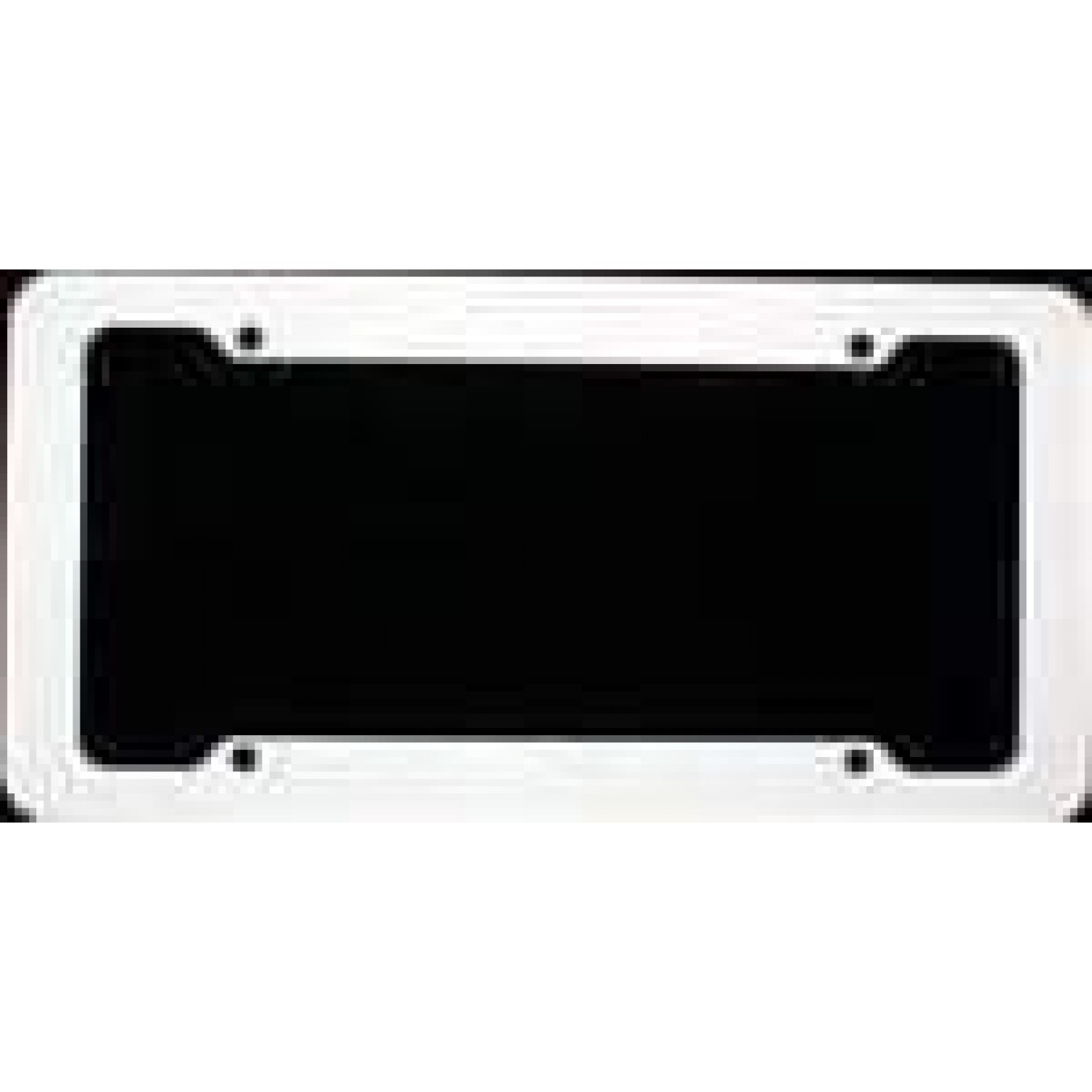 White Hard Plastic License Plate Frame