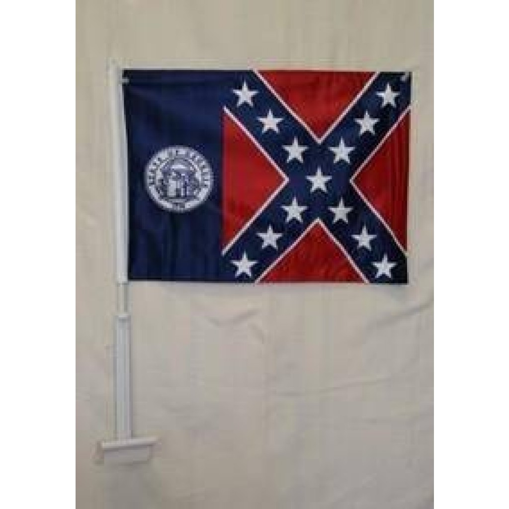 State of 1956 Double Sided Car Flag