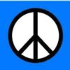 Peace Sign Flag Blue 3 X 5 ft. Standard
