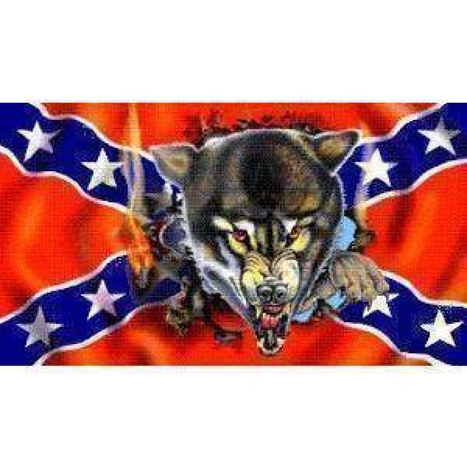 Rebel Wolf Flag 3 X 5 ft. Standard - Ultimate Flags