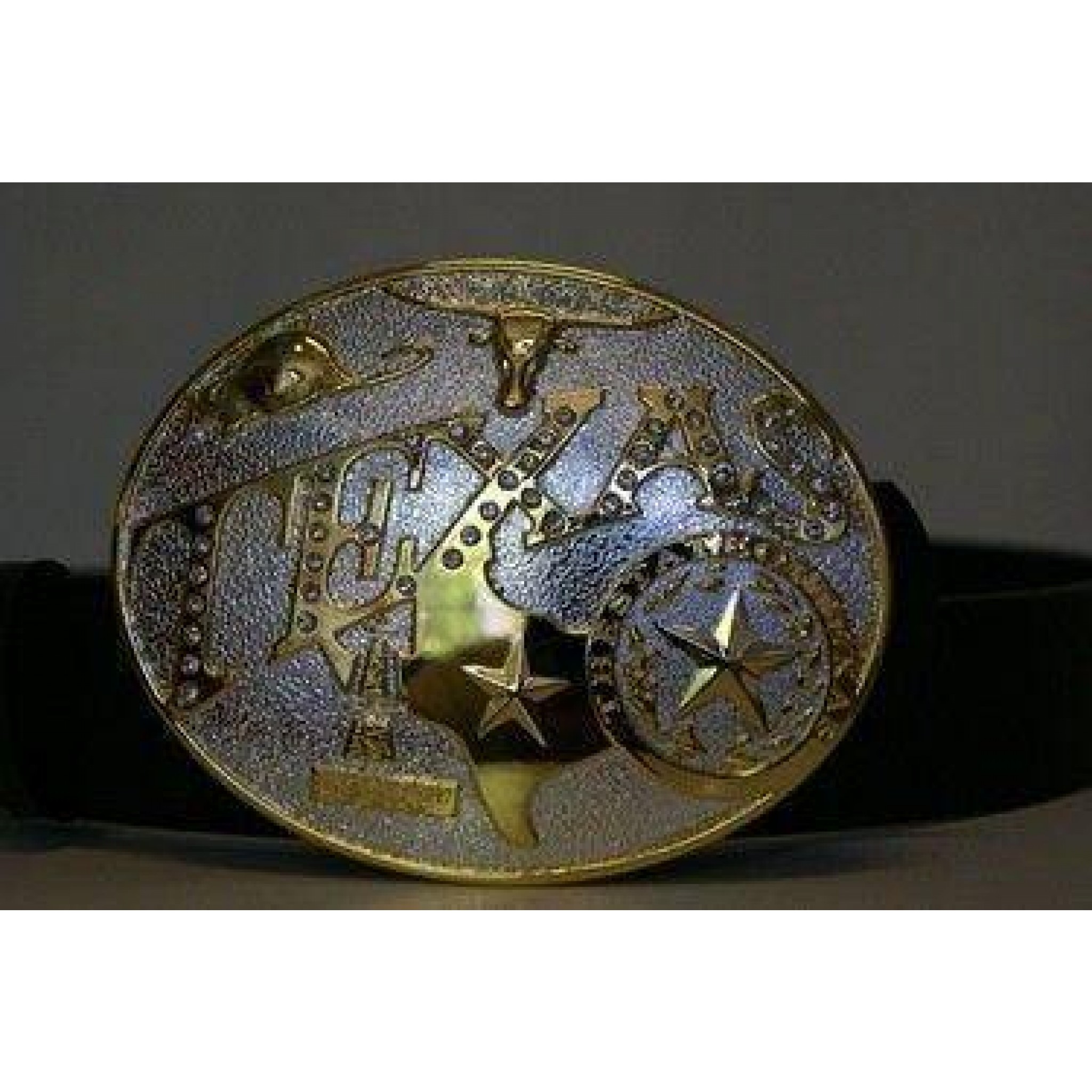 Texas Golden Star Belt Buckle